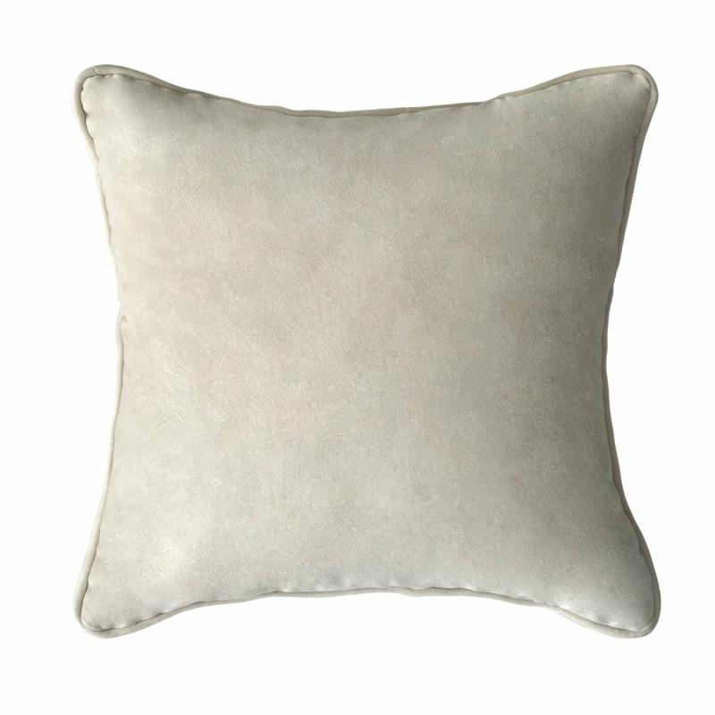 55Cm Throw Cushion Cream Velvet Cushions & Throws