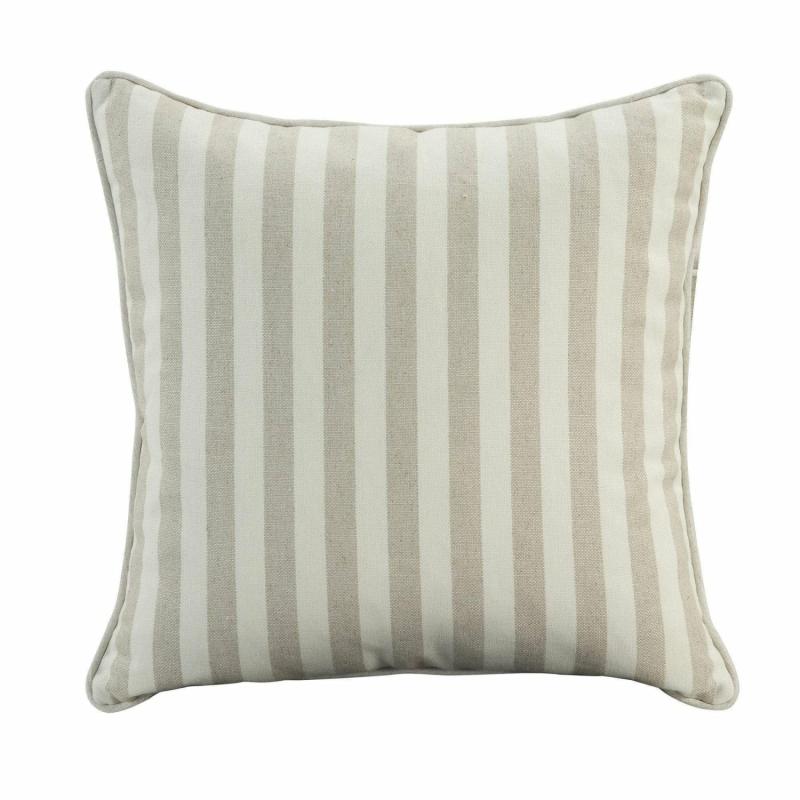 55Cm Throw Cushion Natural Wide Stripe Cushions & Throws