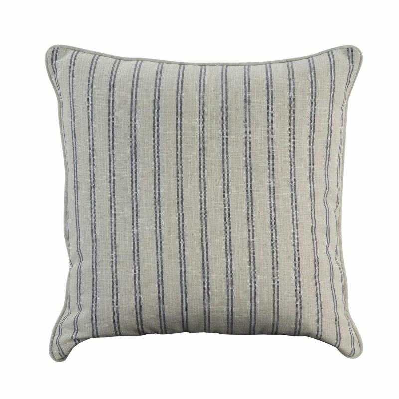 55Cm Throw Cushion White/Blue Pin Stripe Cushions & Throws