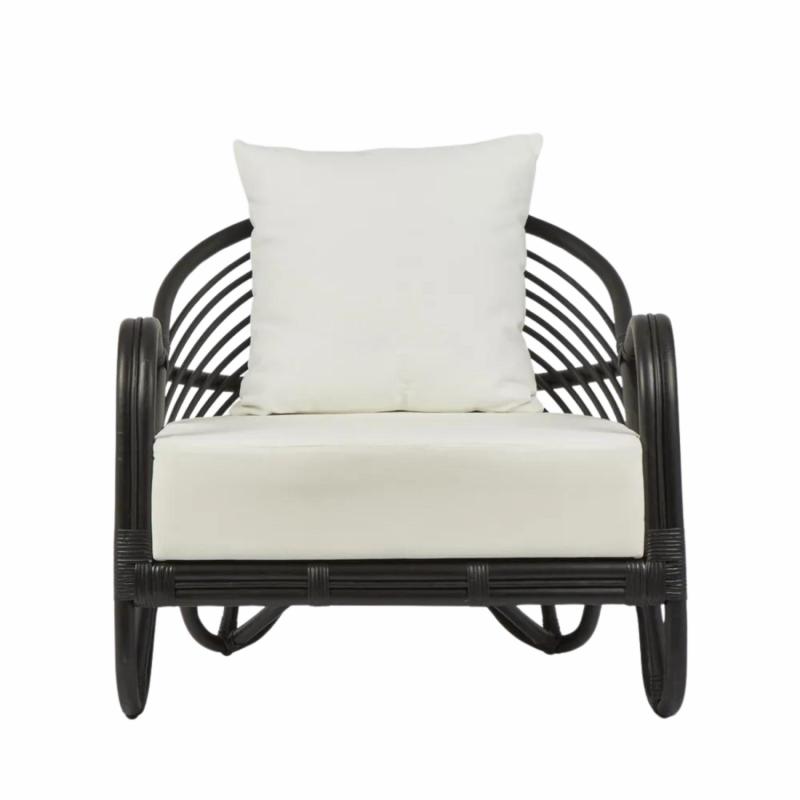 Alexis Armchair Black/White Fabric Armchairs