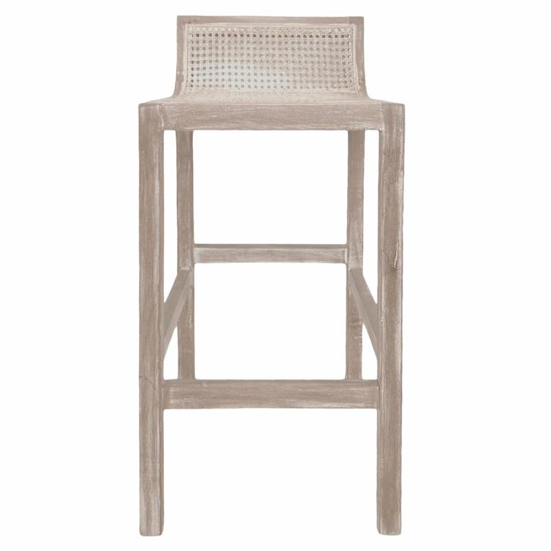 Amalfi Elm Wood And Rattan Barstool Natural Bar Stools