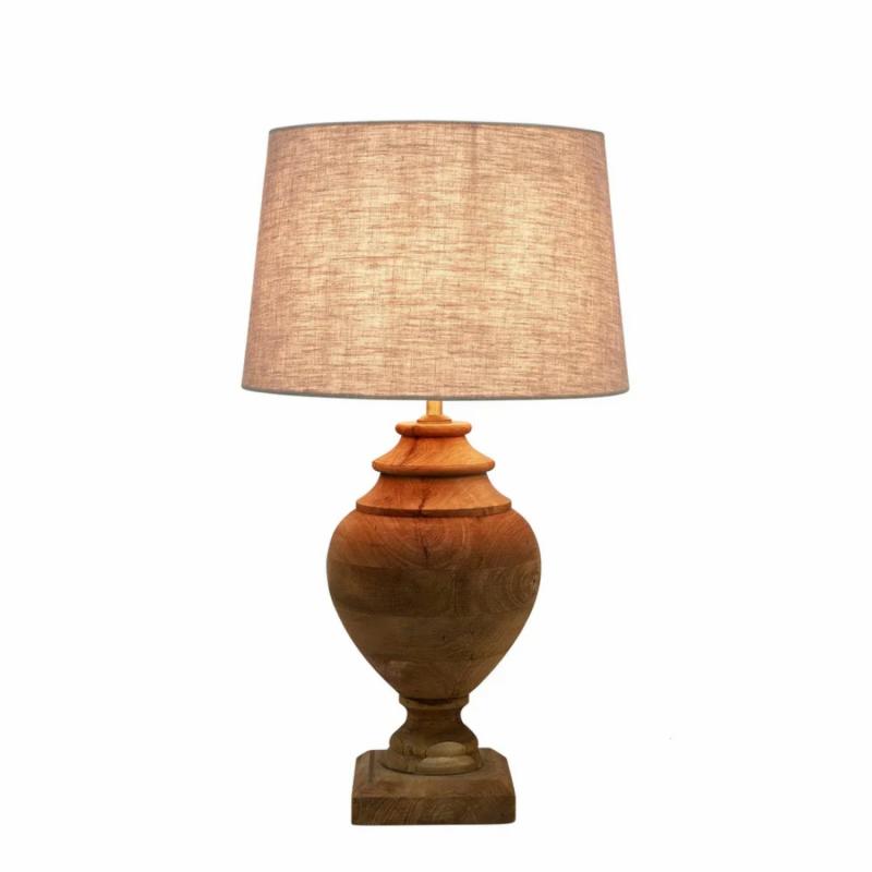 Amphora Table Lamp Base Small Dark Natural Lamps