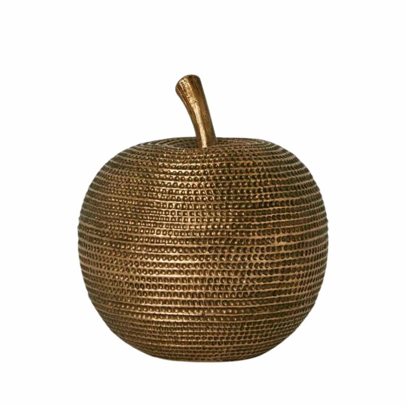 Apple Sculpture Bronze Decor