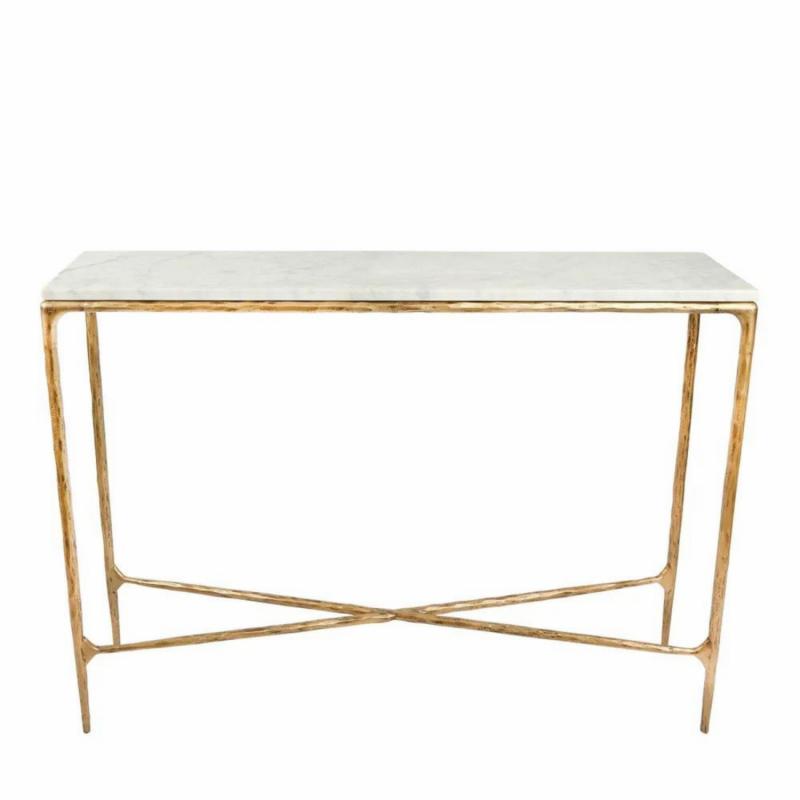 Aries Marble Console Gold Tables