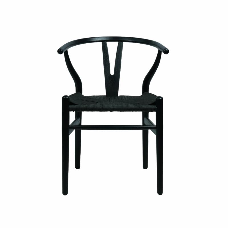 Atlas Dining Chair Black Frame Black Seat Chairs