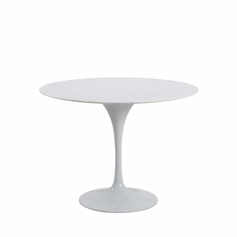 Aurora Round Dining Table Marble White 100Cm Dining Tables