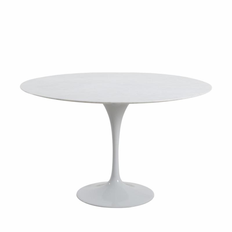 Aurora Round Dining Table Marble White 120Cm Dining Tables