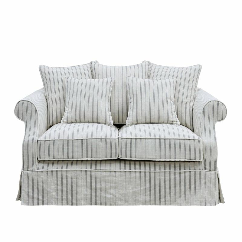 Avalon Hamptons 2 Seat Sofa Stone Stripe 2 Seaters