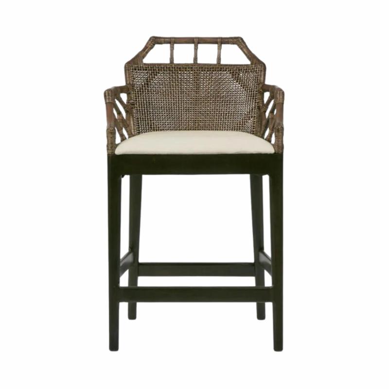 Baker Counter Stool With Arms Soil Brown Bar Stools