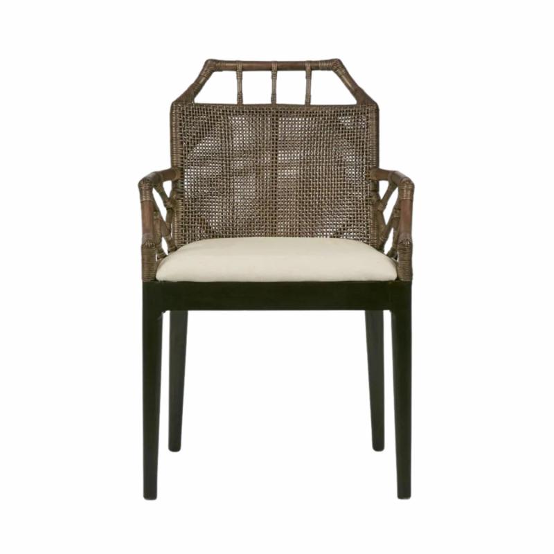 Baker Dining Chair With Arms Soil Brown Chairs