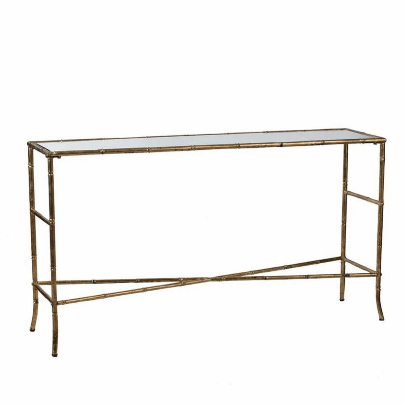 Bamboo Console Gold Consoles & Hall Tables