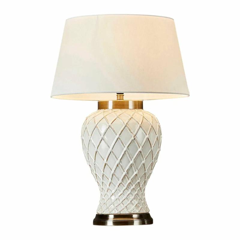 Berkley Ceramic Table Lamp Base Ivory Lamps