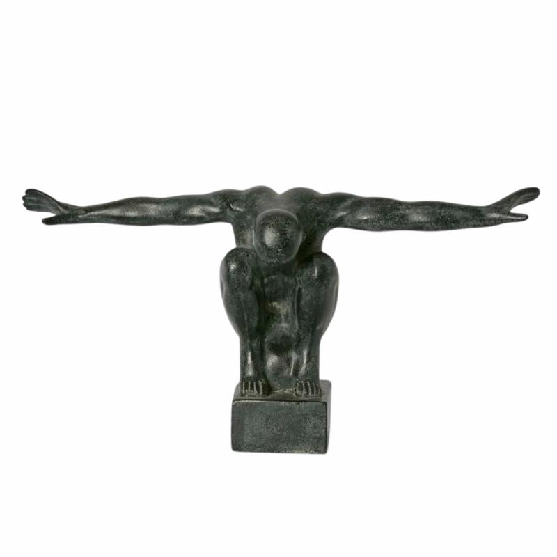 Bethem Man Sculpture Black Decor