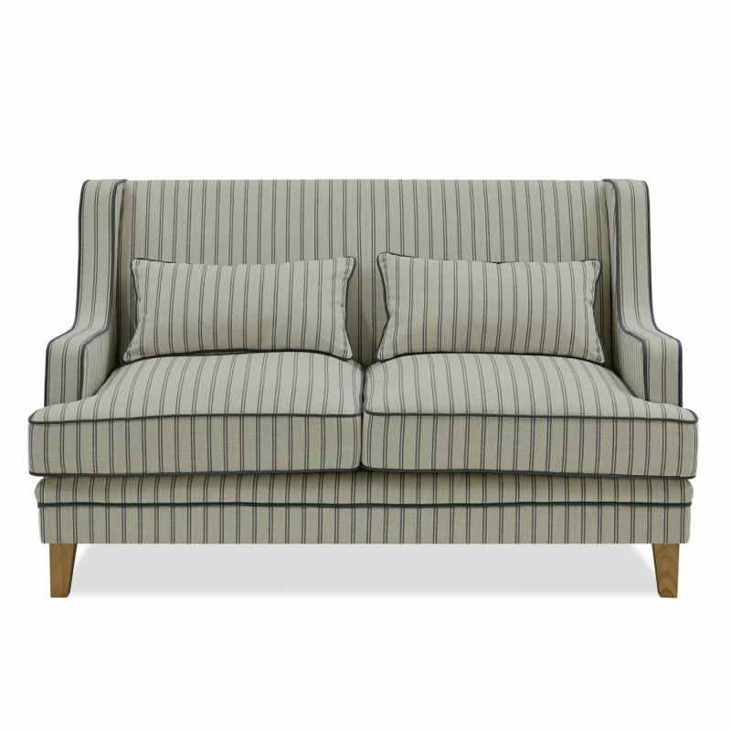 Bondi Hamptons 2 Seat Sofa Blue/White Pin Stripe 2 Seaters