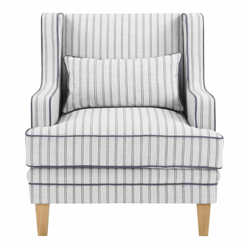 Bondi Hamptons Armchair Blue Pinstripe Armchairs