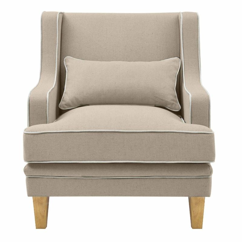 Bondi Hamptons Armchair Natural W/White Piping Armchairs