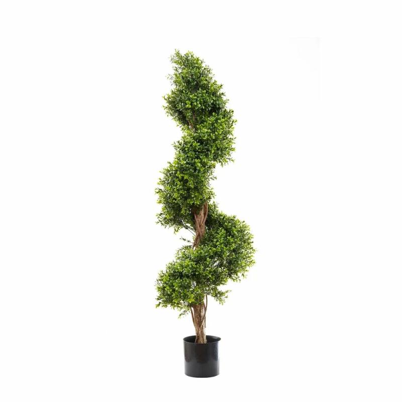 Boxwood Spiral Tree Budget 1.4M Artificial Flowers & Plants