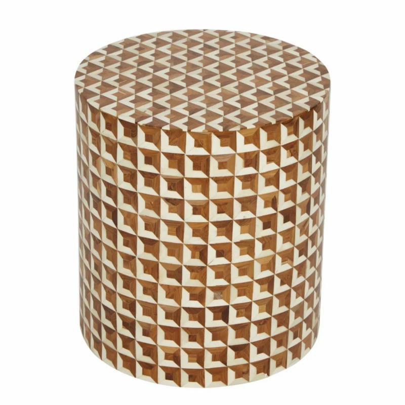 Brown & White Bone Sidetable Side Tables