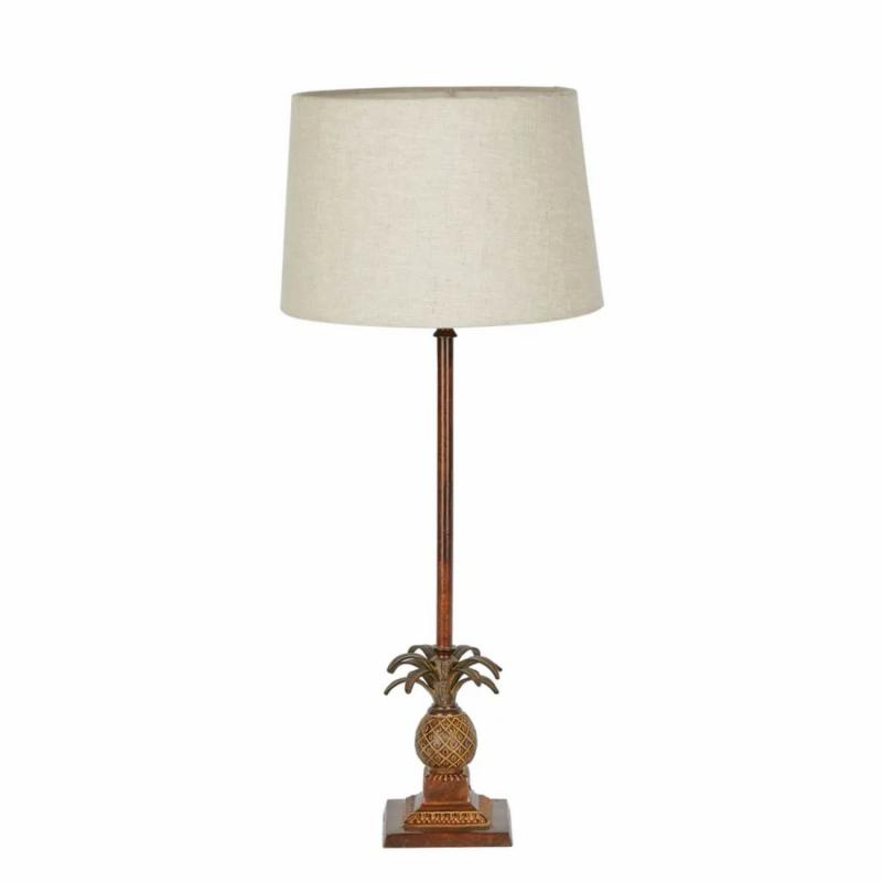 Caribbean Pineapple Table Lamp Base Brown Lamps