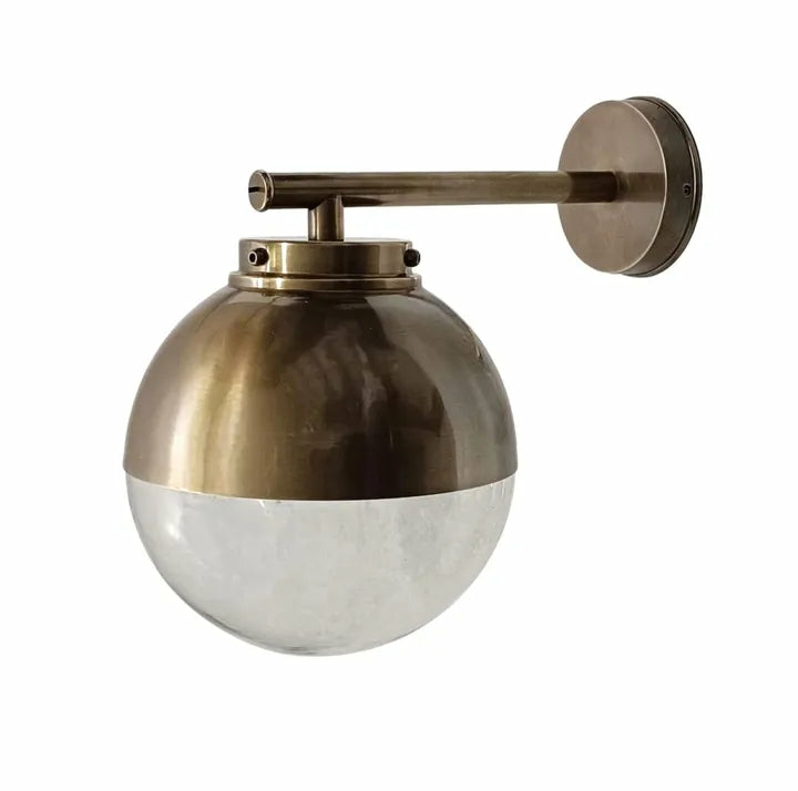 Carrington Outdoor Wall Light Antique Brass Hanging