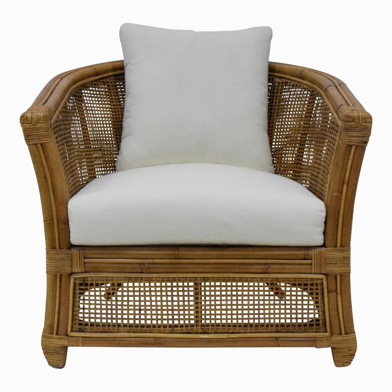 Cayman Armchair Rattan Cream Cushion Armchairs