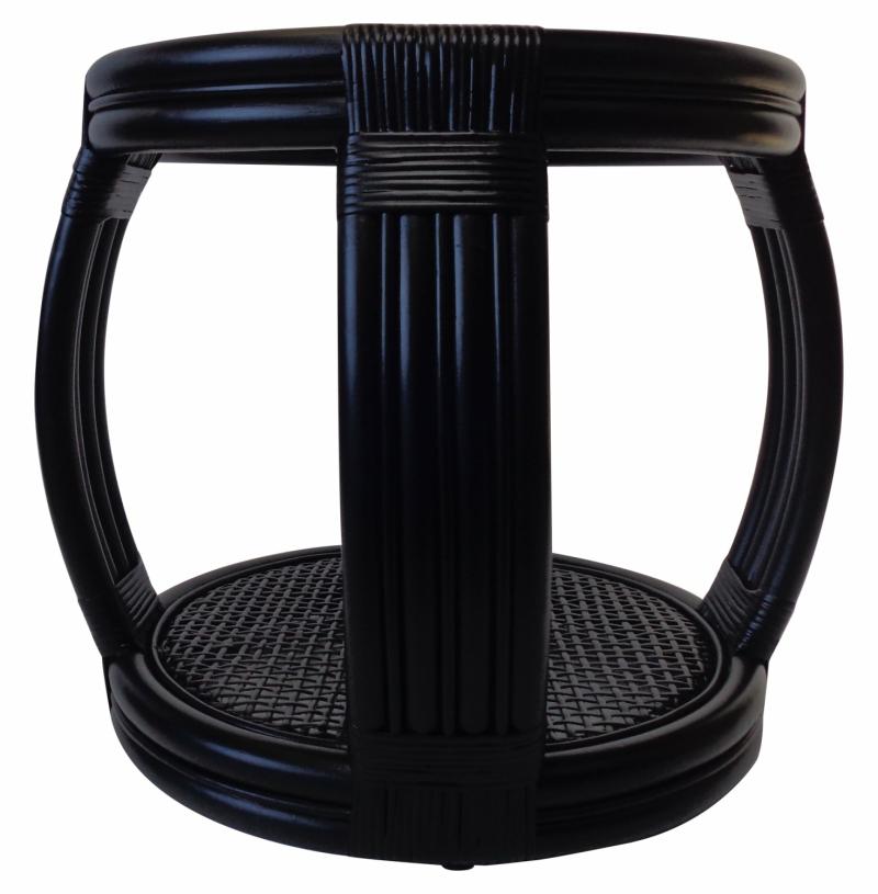 Cayman Rattan Side Table Black Side Tables