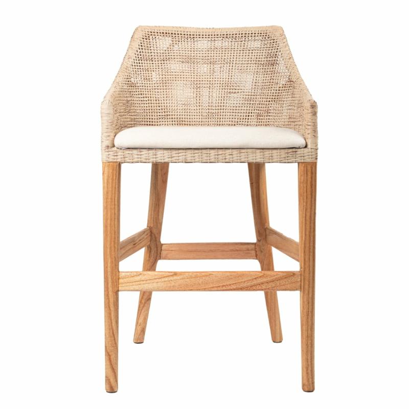 Charlotte Rattan Counter Stool Natural Whitewash Bar Stools