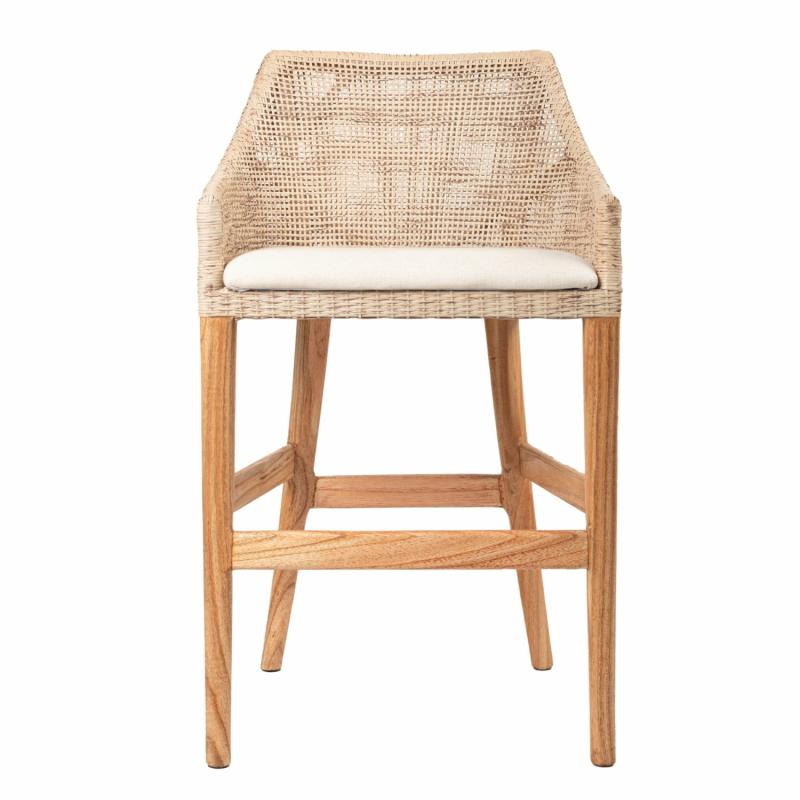 Charlotte Rattan Counter Stool Natural Bar Stools