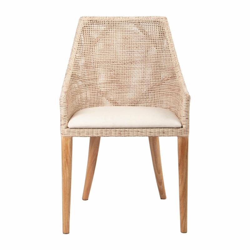 Charlotte Rattan Dining Chair Natural Whitewash Chairs