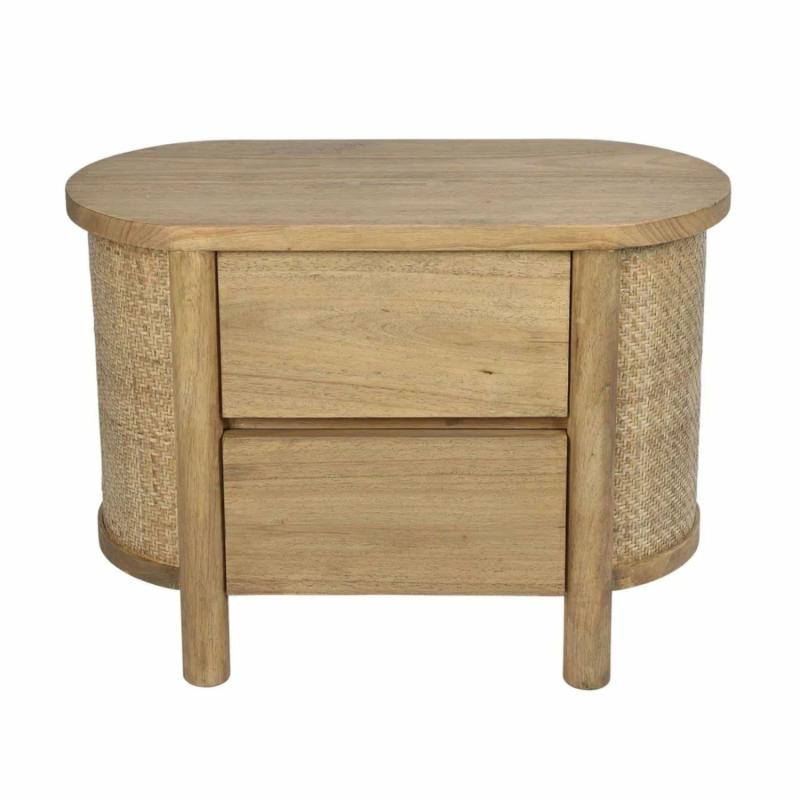 Coolum Bedside Table Natural Bedroom