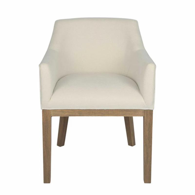 Denver Oak Upholstered Dining Armchair Natural Chairs