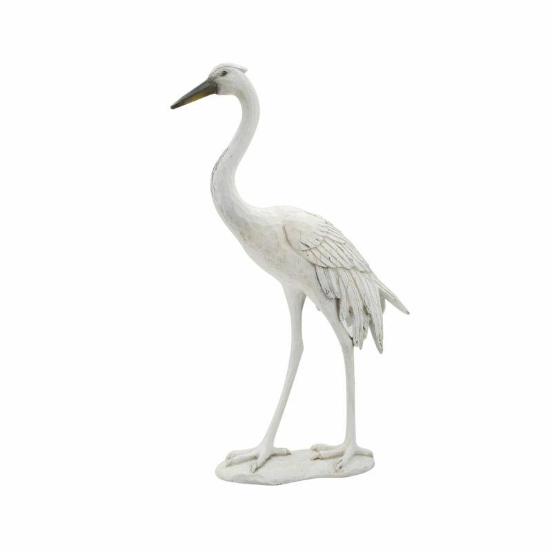 Elegant White Bird Statue H58Cm Decor