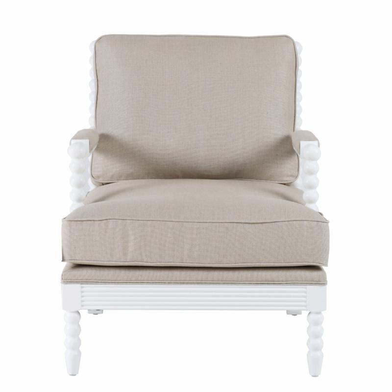 Elizabeth Bobbin Hamptons Armchair White Armchairs