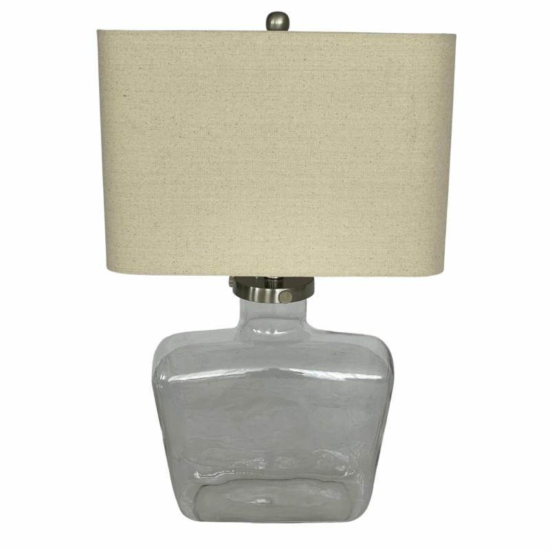 Fillable Bottle Lamp W Linen Shade Lamps