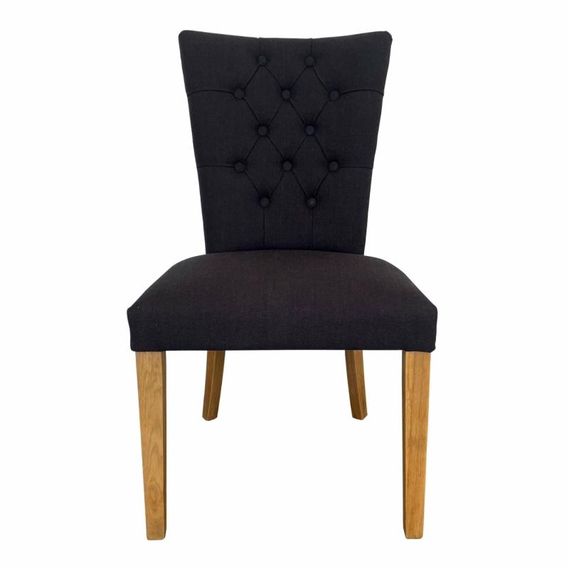 Greenwich Linen Dining Chair Black Chairs