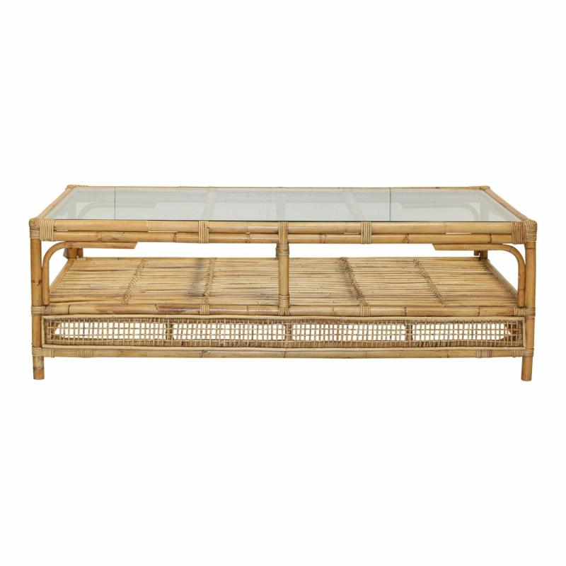 Havana Rattan Hamptons Coffee Table W Glass Top Coffee Tables