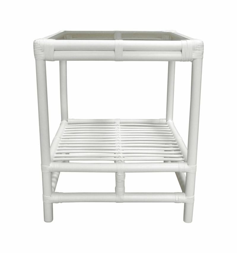 Havana Rattan Side Table White Side Tables