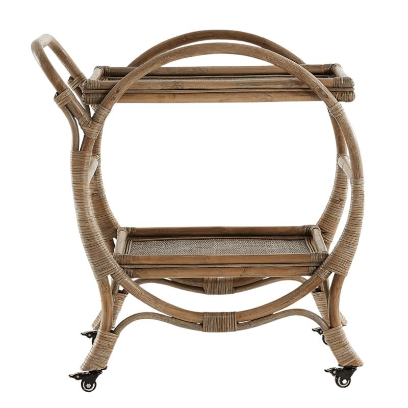 Helix Rattan Bar Cart – Natural Bar Carts