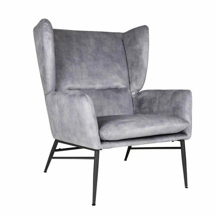 Hemming Wingback Chair Light Grey Accent Chairs