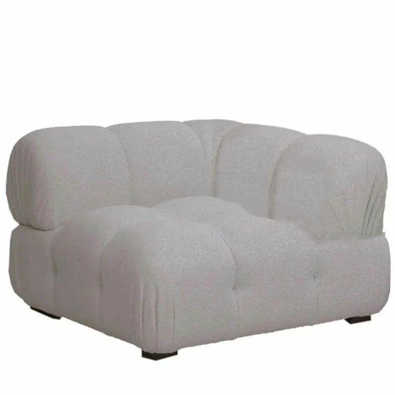 Hugo Sofa Corner Section Stone Boucle Armchairs