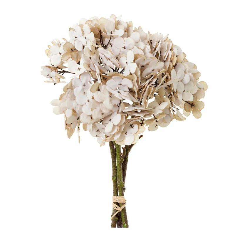 Hydrangea Bundle Dry Look 30Cm Beige Artificial Flowers & Plants