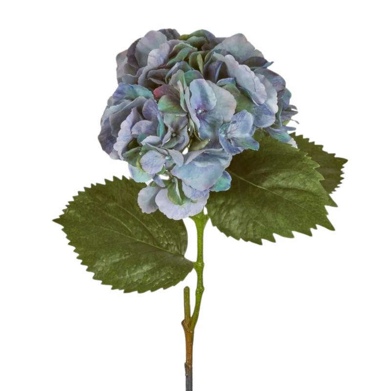 Hydrangea Large Stem With Leaves 75Cm Artificial Flowers & Plants