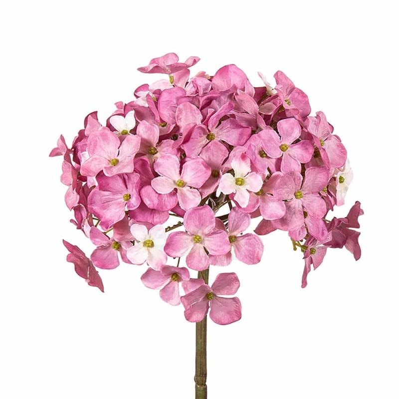 Hydrangea Spray 51Cm Pink Artificial Flowers & Plants