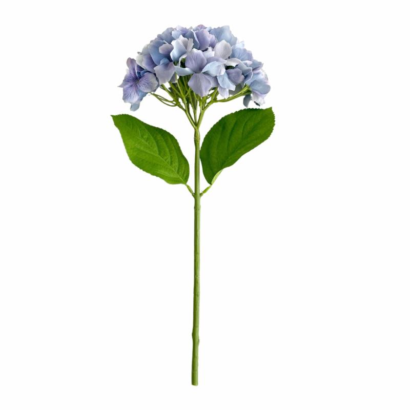 Hydrangea Stem Soft Touch 50Cm Blue Artificial Flowers & Plants