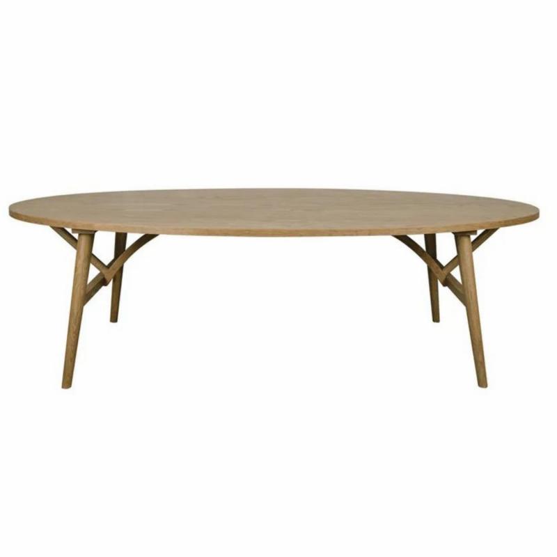 Jerico Oval Oak Dining Table Natural 260Cm Dining Tables