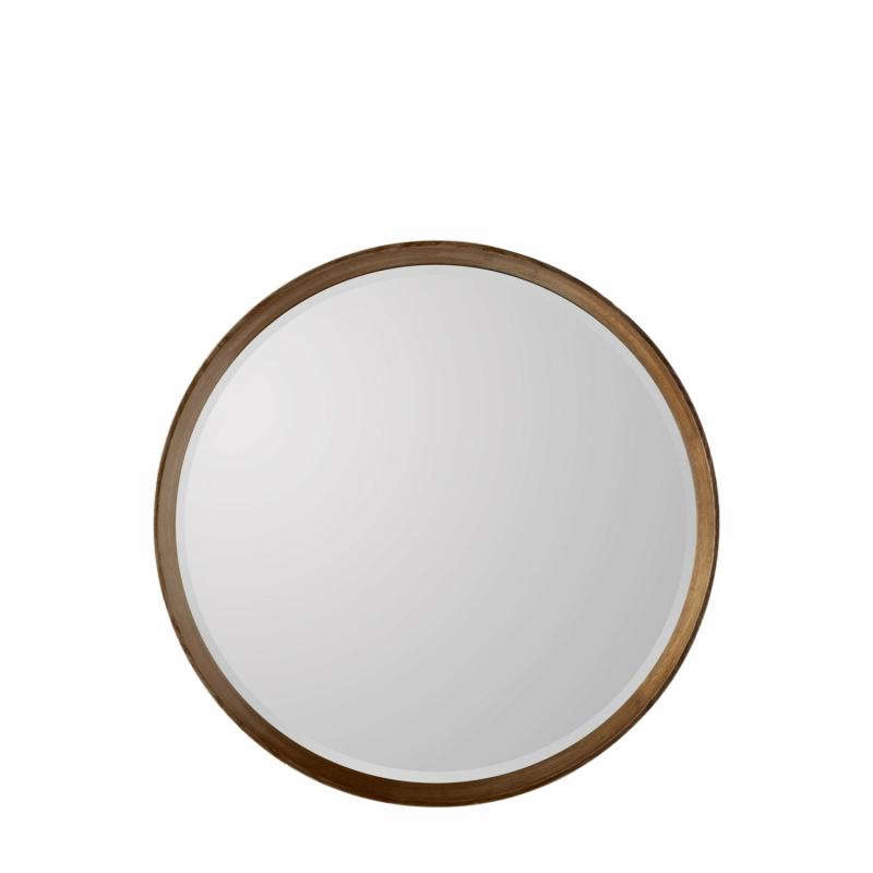 Keaton Round Mirror Walnut Medium Mirrors