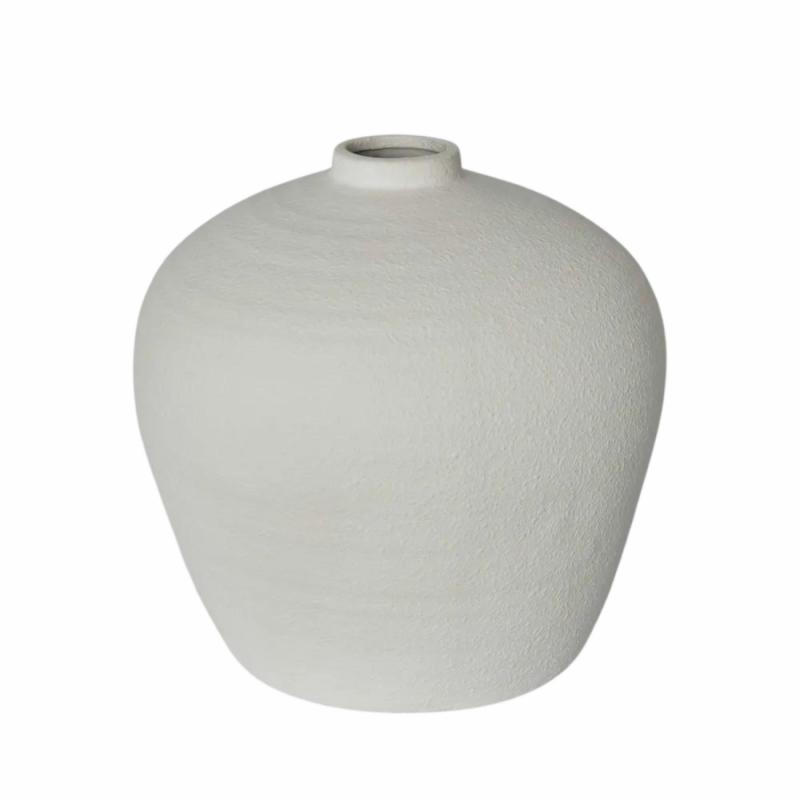 Laila Round Vase White Decor