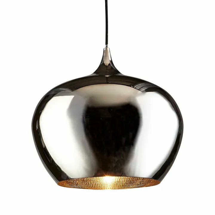 Licquer Ceiling Pendant Shiny Nickel Hanging