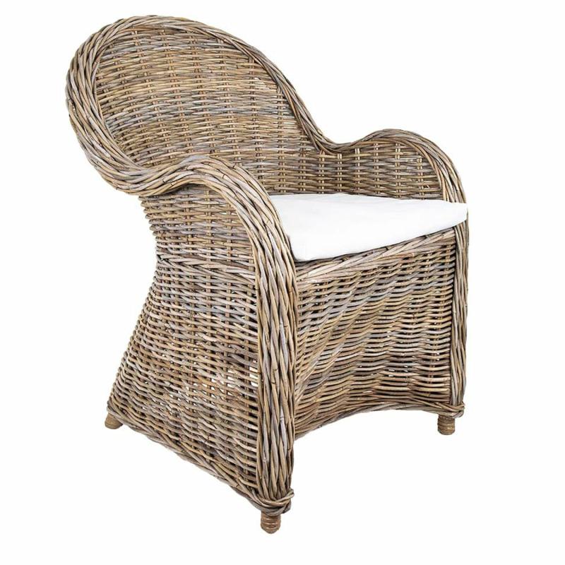 Long Island Wicker Chair With Cushion Armchairs