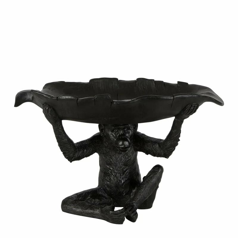 Louis The Monkey Bowl Black Decor